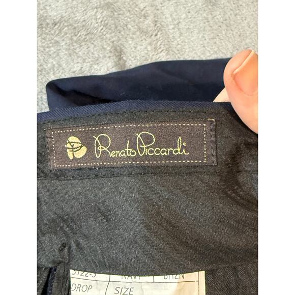 Renato Piccardi‎ Size 8H Boy Navy Blue Dress Pants Formal Pockets 100% Wool - Picture 3 of 10